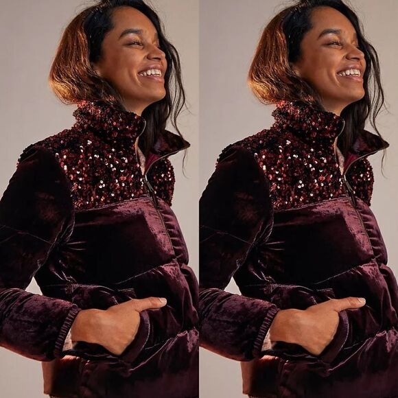 Anthropologie
Vera Sequined Velvet Puffer Jacket - Picture 3 of 9